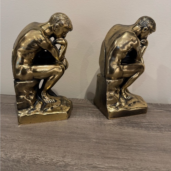 Gold Thinker Bookends - Picture 2 of 8